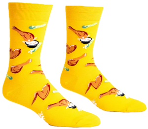 SPREAD YOUR WINGS AND FRY MENS CREW SOCKS