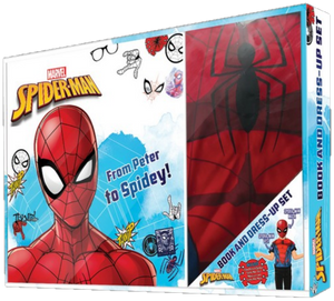 MARVEL SPIDER-MAN BOOK AND DRESS-UP SET