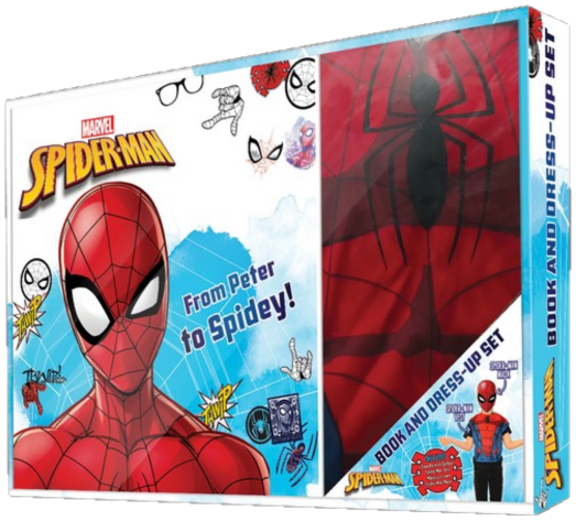 MARVEL SPIDER-MAN BOOK AND DRESS-UP SET