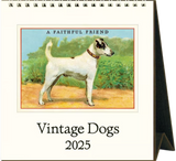 2025 CALENDAR CAVALLINI VINTAGE DOGS DESK CALENDAR