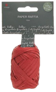 PAPER RAFFIA 10M RED