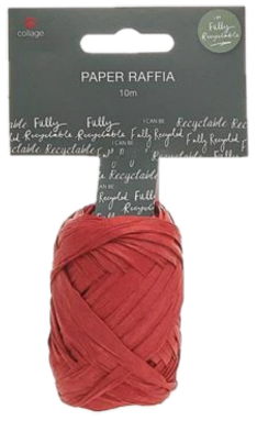 PAPER RAFFIA 10M RED