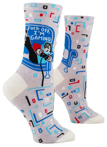 F*CK OFF, I'M GAMING WOMENS CREW SOCKS