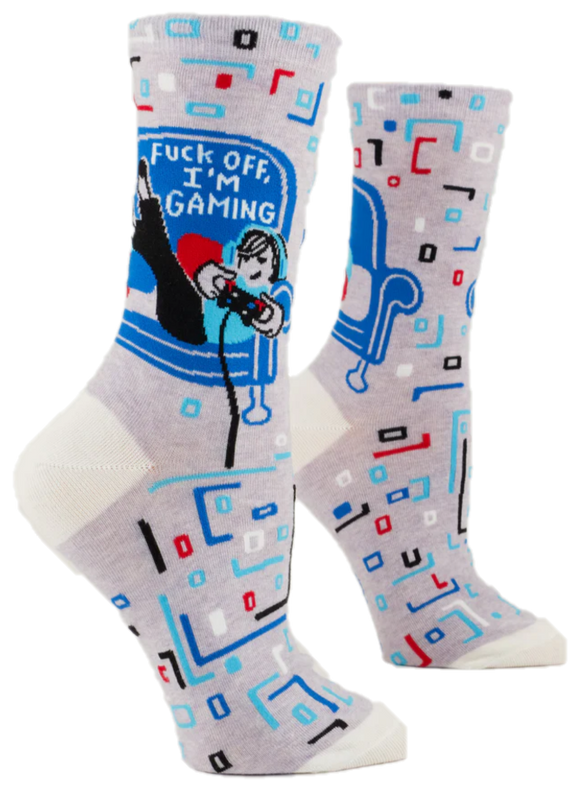 F*CK OFF, I'M GAMING WOMENS CREW SOCKS