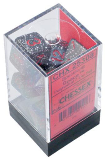 POLYHEDRAL DICE SET SPECKLED SPACE