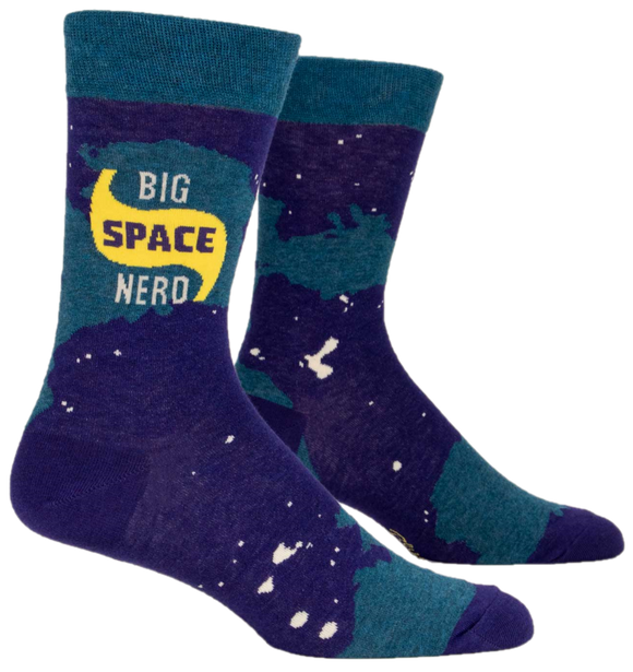 BIG SPACE NERD MENS CREW SOCKS