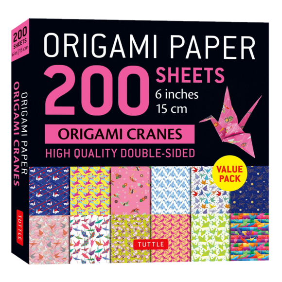 ORIGAMI CRANES ORIGAMI PAPER 200 SHEETS 15CM