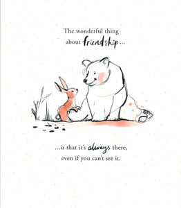 BLANK CARD BEAR AND RABBIT