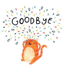 FAREWELL CARD GOODBYE CAT