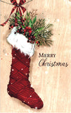 CHRISTMAS BOXED CARDS STOCKING 10 PACK