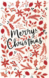 CHRISTMAS BOXED CARDS RED FOLIAGE 10 PACK