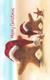 CHRISTMAS BOXED CARDS BEACH TREE / STARFISH 10 PACK