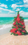 CHRISTMAS BOXED CARDS BEACH TREE / STARFISH 10 PACK