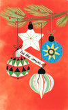 CHRISTMAS BOXED CARDS HANGING ORNAMENTS 10 PACK