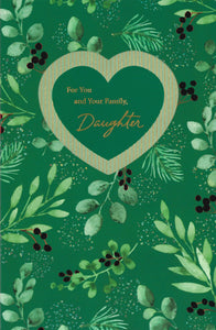 CHRISTMAS CARD DAUGHTER & FAMILY FOLIAGE