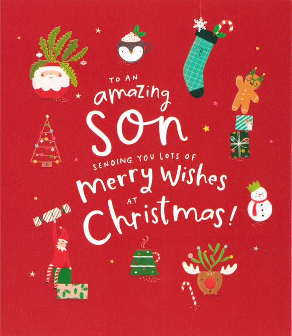 CHRISTMAS CARD SON CHRISTMAS ICONS