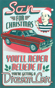 CHRISTMAS CARD SON DREAM CAR