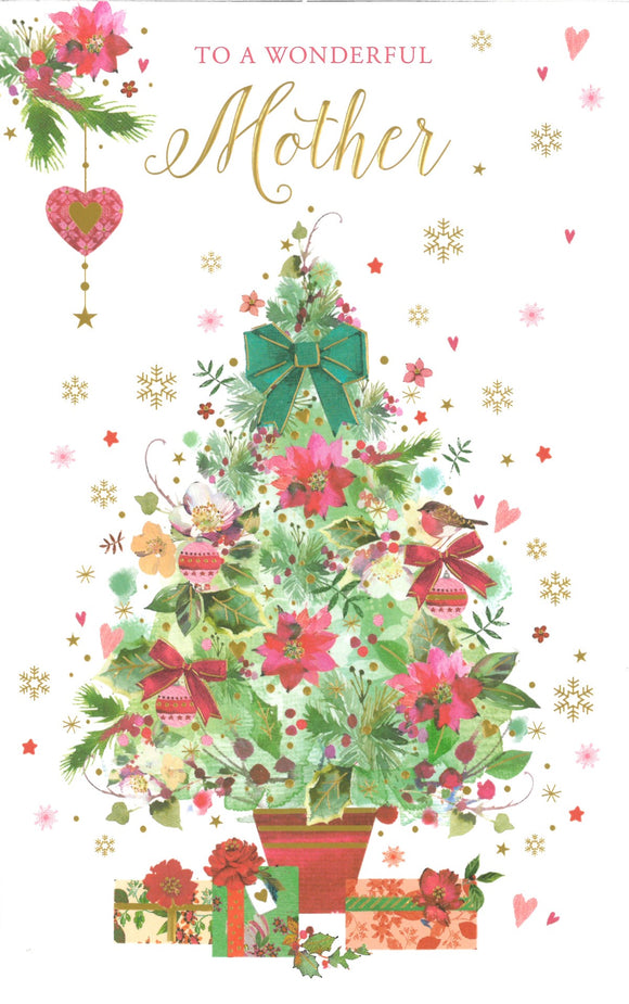 CHRISTMAS CARD MOTHER XMAS TREE