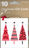 CHRISTMAS GIFT TAGS FOIL TREES 10PK