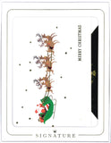 CHRISTMAS BOXED CARDS HALLMARK SIGNATURE SANTA SLEIGH 8 PACK