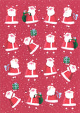 CHRISTMAS BOXED CARDS SANTAS 10 PACK