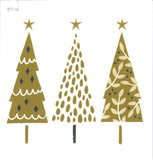 CHRISTMAS GIFT TAGS FOIL TREES 10PK