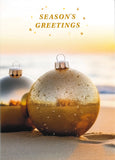 CHRISTMAS BOXED CARDS BEACH BAUBLES / TREE 10 PACK