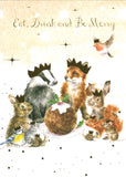 CHRISTMAS BOXED CARDS WRENDALE 'THE CHRISTMAS PARTY' 8 PACK