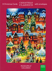 CHRISTMAS BOXED CARDS CHRISTMAS LIGHTS 8 PACK