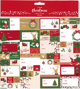 CHRISTMAS LABEL SHEET 168PACK