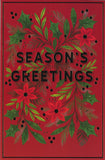 CHRISTMAS BOXED CARDS SALVATION ARMY RED FLORAL 10 PACK