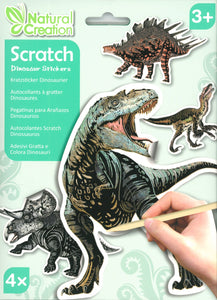 SCRATCH ART STICKERS - DINOSAURS