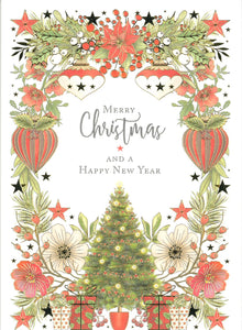 CHRISTMAS CARD TREE AND FOLIAGE