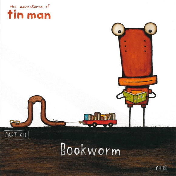 THE ADVENTURES OF TIN MAN: BOOKWORM BLANK CARD