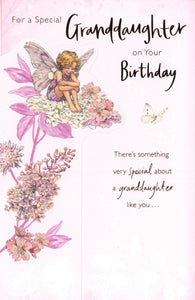 BIRTHDAY CARD GRANDDAUGHTER FLOWER FAIRIES