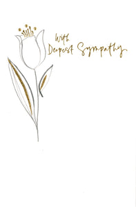 SYMPATHY CARD DEEPEST SYMPATHY TULIP