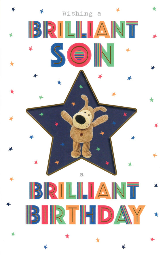 BIRTHDAY CARD SON BOOFLE BRILLIANT