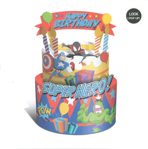 BIRTHDAY CARD POP UP SUPERHERO