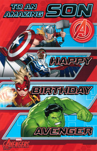 BIRTHDAY CARD SON AVENGERS