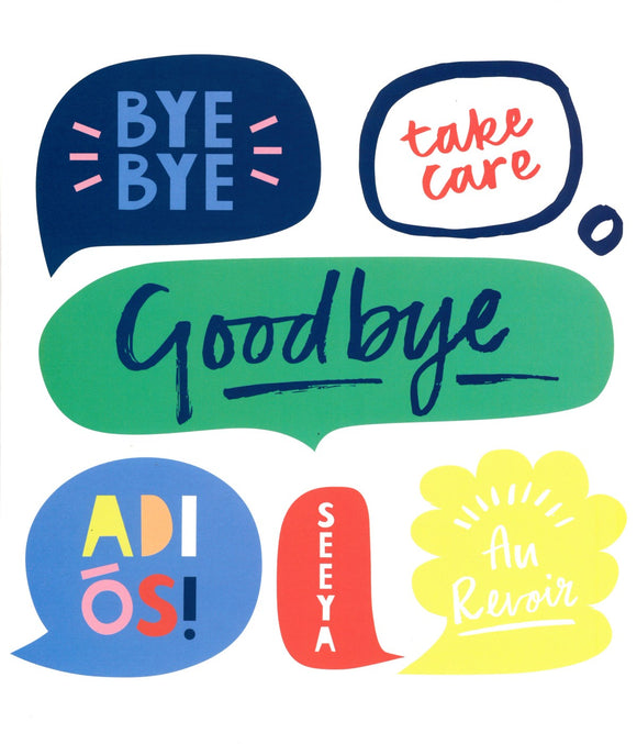 LARGE CARD FAREWELL SPEECH BUBBLES