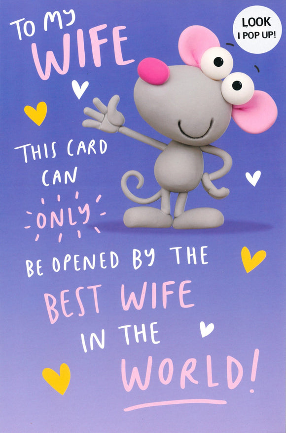 BIRTHDAY CARD WIFE MOUSE BEST WIFE