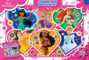 DISNEY PRINCESS CREATE YOUR OWN WORLD: BOOK & 100XXL PIECE PUZZLE