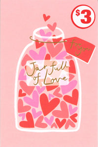 VALENTINES CARD JAR FULL OF LOVE