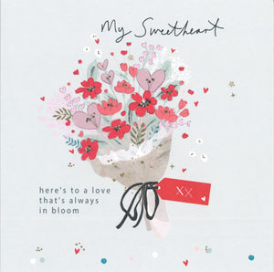 VALENTINES CARD SWEETHEART BOUQUET