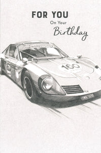 BIRTHDAY CARD RACE CAR