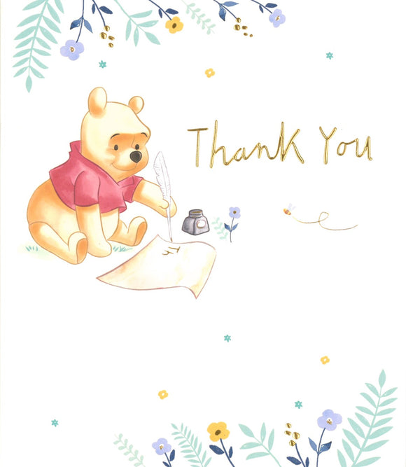 THANK YOU CARD WINNIE THE POOH QUILL & PARCHMENT