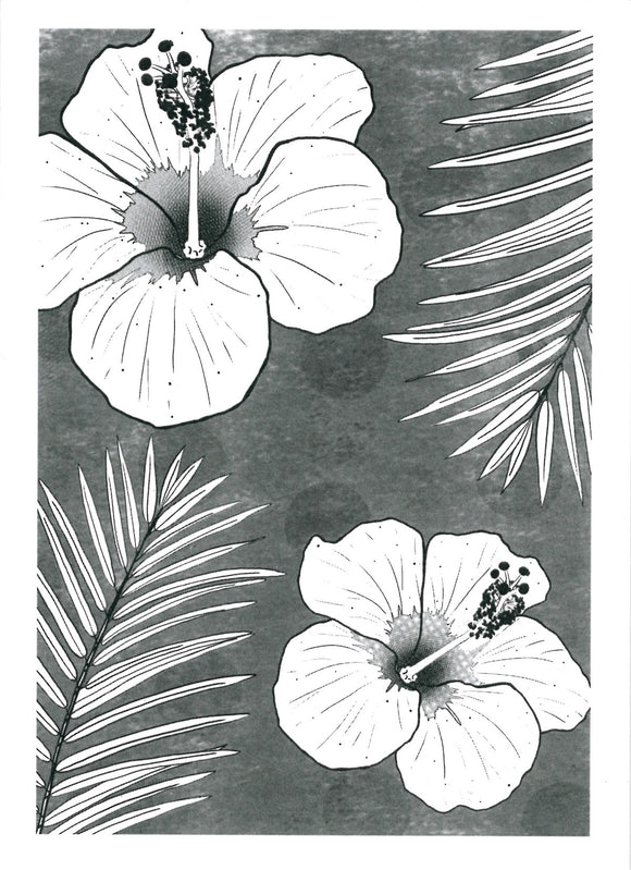 BLANK CARD HIBISCUS