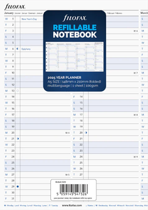 2025 FILOFAX A5 NOTEBOOK REFILL VERTICAL YEAR PLANNER