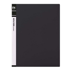 FM BLACK A5 20 POCKET DISPLAY BOOK