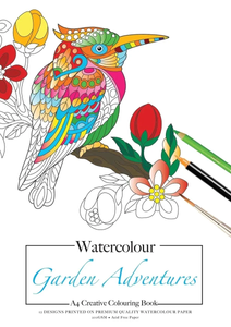 GARDEN ADVENTURES WATERCOLOUR COLOURING BOOK